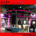 9x9 20x20 Ornate Black Red Aluminum Extrusion Trade Show Booth